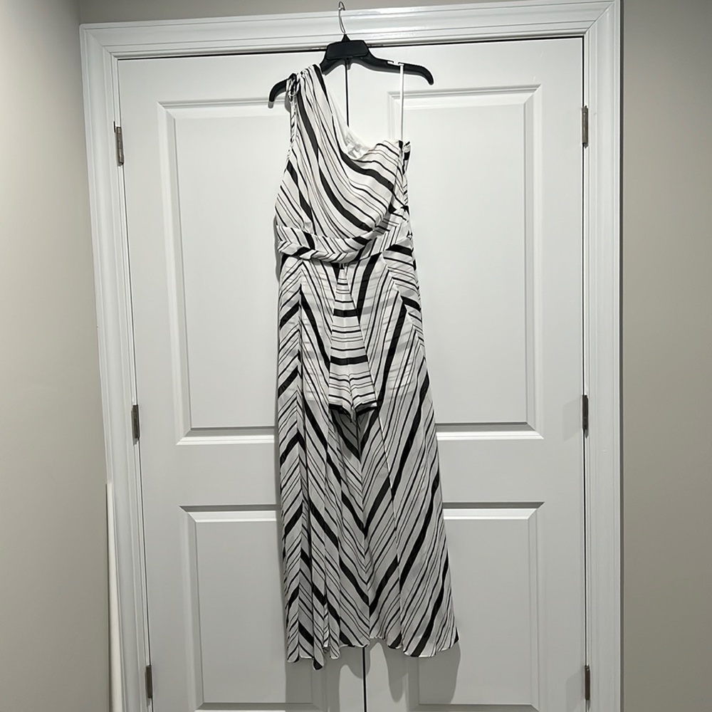 Womens Romper with Sheer Overlay